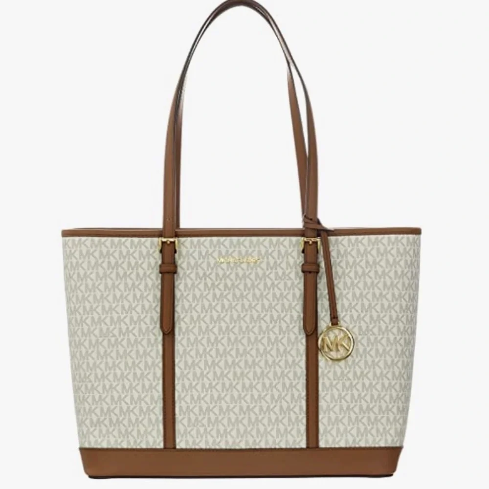 MICHAEL KORS TOP ZIP LARGE TOTE VANILLA COLOR